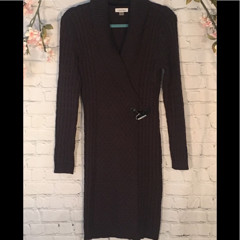 Calvin Klein Medium Grey Sweater Dress -medium